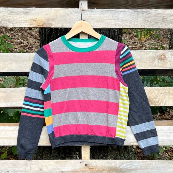 Smartwool Sweaters - June Bride Asymmetrical Rainbow Merino Wool Sweater Women’s Small